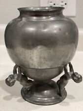 Old Colonial Pewter Vase or Urn with Children at base picture