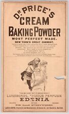 1880s~Dr. Price's Cream Baking Powder~Perfume~Antique Victorian Beauty Print Ad picture