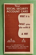 1950s Social Security Account Pamphlet Aministration Washington D. C. Government picture