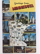 1960 Greetings From Minnesota Postcard picture
