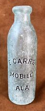 1870’s E. Carre Mobile Ala Gravitating Glass Stopper Blob Top Cola Soda Bottle picture