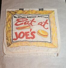 Vintage 1950's Beach Towel Poncho Eat At Joes - Circus Advertising RARE Tag picture