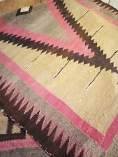 Antique 1900s Navajo Rug Ganado Diamond Wool Blanket 56