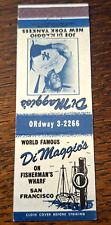 Vintage Matchbook: NY Yankees Joe DiMaggio's Restaurant, San Francisco, CA picture
