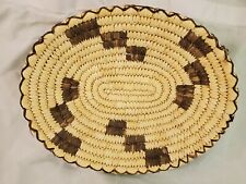 VINTAGE Pima Papago Handmade Native American Basket Tray 11.5