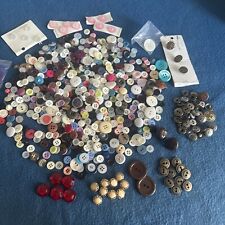 Lot Of (Bag Of) Original Vintage Buttons (Various Shapes/Sizes/Colors) 1 Pound picture
