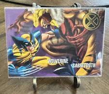 1996 Fleer/Skybox Marvel Vision #54 X-Men WOLVERINE VS. SABRETOOTH Card NM picture