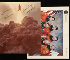STS-77 PARTIAL CREW AUTOGRAPHED HAND SIGNED PHOTO & BONUS MISSION CREW LITHO picture