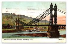 1910s- Point Suspension Bridge - Pittsburgh, Pennsylvania Postcard (Posted 1911) picture