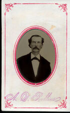 1860-1869 Tintype ID'd Grandpa Hearron, Carlinville Illinois A. D. Rollins Photo picture