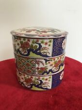 Vintage PorcelianTrinket boxes Three Tier made in Japan picture