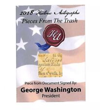 2018 Historic Autographs George Washington 2/9 signed cut document relic card picture