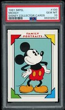 Mickey Mouse 1991 Impel Disney Collector Cards #100 PSA 10 picture
