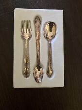 New in Tray 3-Piece Oneida Affection Silverplate Baby Toddler Silverware Set picture