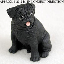 Pug Mini Hand Painted Figurine Black picture