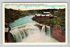 Rochester NY-New York, Genesee Lower Falls, Steel Arch Bridge Vintage Postcard picture