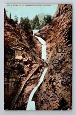 Cheyenne Canyon CO- Colorado, Seven Falls, Aerial, Vintage c1914 Postcard picture