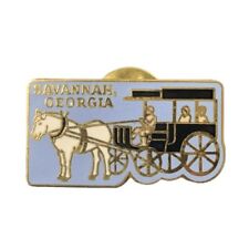 Vintage Savannah Georgia Horse Carriage Travel Souvenir Pin picture