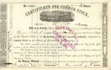 Milwaukee and St. Paul Railway Co. signed by Russell Sage - Stock Certificate -  picture