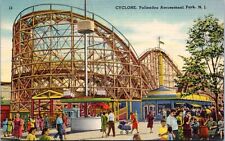 Postcard NJ Palisades Amusement Park - Cyclone rollercoaster picture