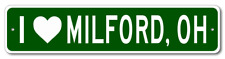 I Love Milford, Ohio Metal Wall Decor City Limit Sign - Aluminum picture