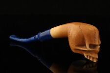 srv - Skull Block Meerschaum Pipe with fitted case M2122 picture
