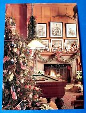 Postcard Billiard Room Christmas Vanderbilt Biltmore Estate Winery NC #17056 picture