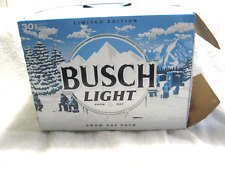 Vintage 2022 SNOW DAY BUSCH LIGHT 30 Pack of Empty Cans & Case-Ice Fishing-Cold picture