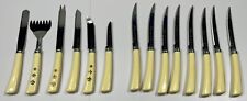 Vintage FLEUR DE LIS Gourmet Cutlery Set 14 Piece Surgical Stainless Steel USA picture