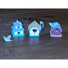 Lot of 3 Vintage Lenox Miniature Bird Houses Lot #7 Retired Collectible Houses picture