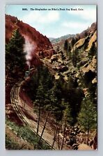 The Stepladder On Pikes Peak Cog Road CO-Colorado, Vintage Souvenir Postcard picture