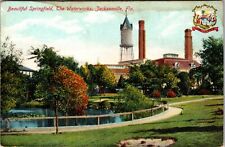 Jacksonville FL-Florida, Springfield, The Waterworks Vintage Souvenir Postcard picture