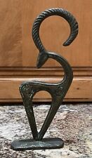 Wild Goat Ibex Small Figurine Bronze ? Metal Green Verdigris Patina picture