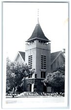 c1940's Community Church Claremont California CA RPPC Photo Vintage Postcard picture