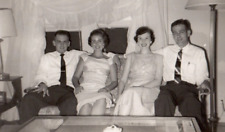 Vtg Two Young Couples well dressed for a party - Beaumont TX | July 1959 picture