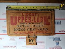 RARE Sign LIBERTY LUBE Gas filling Station FUEL Garage GASOLINE Oil Petrol OLD picture