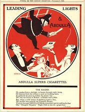 RARE 1925 British Advertisement: ABDULLA CIGARETTES [Illustrated by Nerman] picture