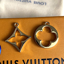 Lot of 2 LOUIS VUITTON LV ZIPPER PULL CHARM Button gold  tone metal picture