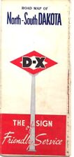 Diamond DX 1940s Map of North & South Dakota VG picture
