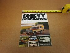 1977 Chevrolet Campers Recreation pickup truck Blazer sales brochure 8 pg picture