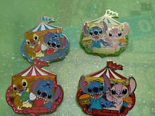 Lot Of 4 HKDL Disney Stitch Angel And Reuben Pins picture
