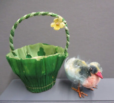 Vintage Crepe Paper Nut Cup with Cotton Chenille Chick picture
