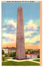 Vintage  1940's Bunker Hill Monument Charlestown Massachusetts   PCB-5I picture
