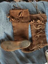 Vtg Authentic Taos Mid-Calf Moccasins  made in New Mexico (Women 6-Child 4) picture