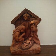 ANTIQUE ANRI NATIVITY SCENE  SOUTH TYROLIAN ART HAND CARVED WOOD  picture