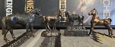 Vintage Trophy Craft Copper Horse Figurines Lot Of 4 picture