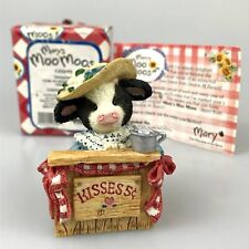 Cow Figurine Marys Moo Moos Smooches Kissing Booth Lady Box COA Retired Enesco picture