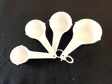 Vintage White Plastic Measuring Cups Set Of 4 picture
