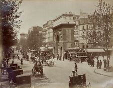 Porte Saint-Martin et Boulevard Saint-Denis, Paris Albuminé Print circa 1885 picture