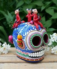 Sugar Skull Baby Devils & Caterpillars Day of the Dead Handmade Mexican Folk Art picture